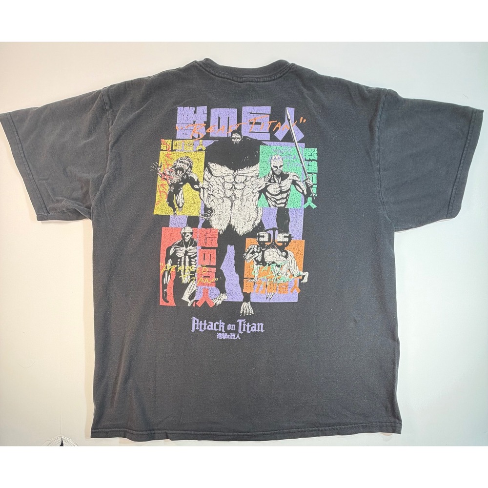 Attack on Titan Final Season Ripple Junction Graphic T-Shirt XL Black Anime
